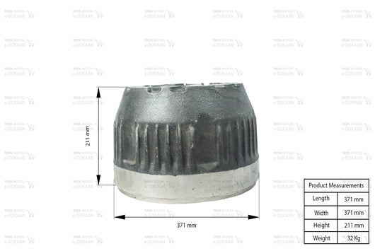 Brake Drum Front - TATA 912 BUS