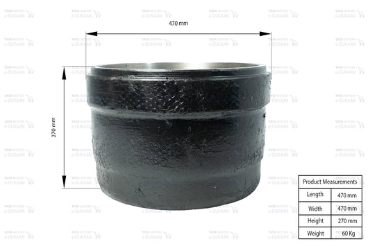 Brake Drum Rear - TATA 1518